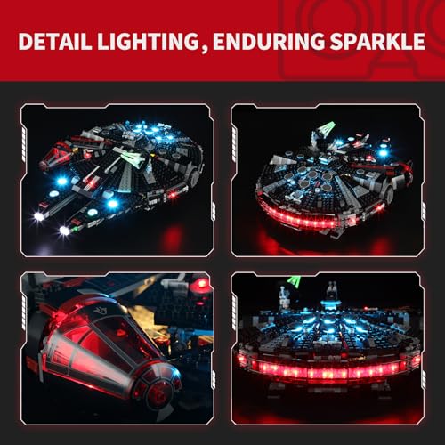 BRIKSMAX KIT DE LUCES 20 PARA LEGO THE DARK FALCON INNOVADORA ILUMINACIÓN LED COMPATIBLE CON LEGO STAR WARS 75389 JUEGO DE LEGO - 4