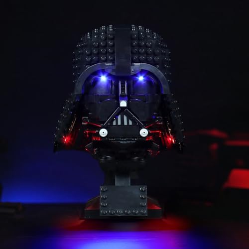 LOCOLEE KIT DE LUCES COMPATIBLE CON CASCO LEGO 75304 DARTH VADER SIN MODELO SOLAMENTE LUZ ACCESORIOS DE ILUMINACIÓN LED - 1