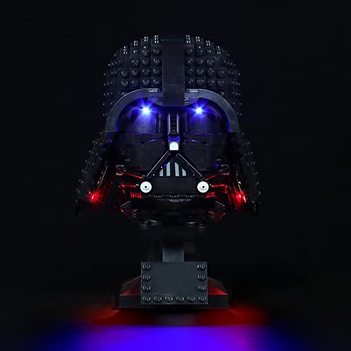 LOCOLEE KIT DE LUCES COMPATIBLE CON CASCO LEGO 75304 DARTH VADER SIN MODELO SOLAMENTE LUZ ACCESORIOS DE ILUMINACIÓN LED - 3