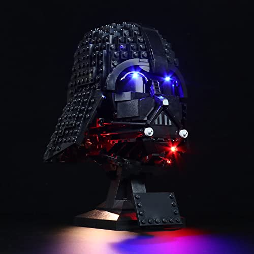 LOCOLEE KIT DE LUCES COMPATIBLE CON CASCO LEGO 75304 DARTH VADER SIN MODELO SOLAMENTE LUZ ACCESORIOS DE ILUMINACIÓN LED - 4