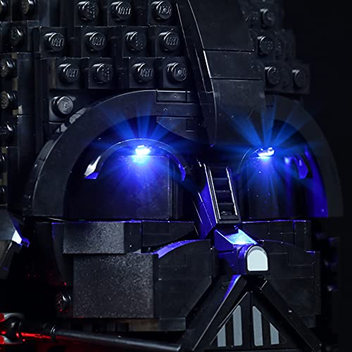 LOCOLEE KIT DE LUCES COMPATIBLE CON CASCO LEGO 75304 DARTH VADER SIN MODELO SOLAMENTE LUZ ACCESORIOS DE ILUMINACIÓN LED - 6
