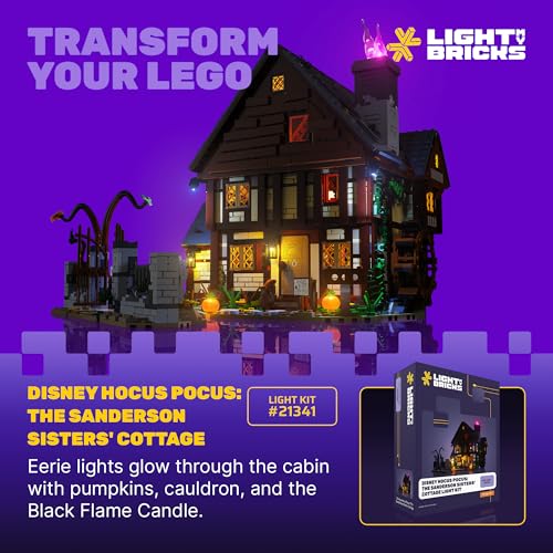 KIT DE LUZ LED COMPATIBLE CON LEGO 21341 HOCUS POCUS THE SANDERSON SISTERS COTTAGE ACCESORIOS DE ILUMINACIÓN PARA JUEGO - 3