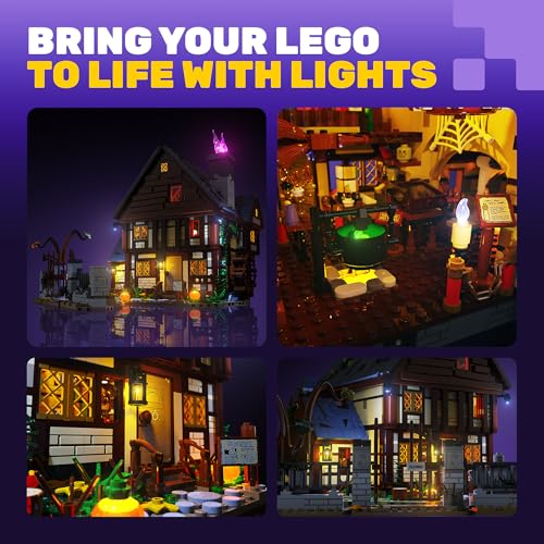 KIT DE LUZ LED COMPATIBLE CON LEGO 21341 HOCUS POCUS THE SANDERSON SISTERS COTTAGE ACCESORIOS DE ILUMINACIÓN PARA JUEGO - 5