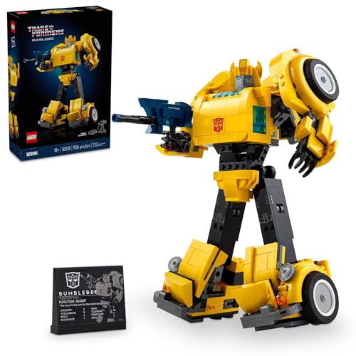 FIGURA DE ACCIÓN LEGO ICONS TRANSFORMERS BUMBLEBEE JUGUETE COLECCIONABLE DE ROBOT PARA ADULTOS SET DE CONSTRUCCIÓN DE MODELO - 1