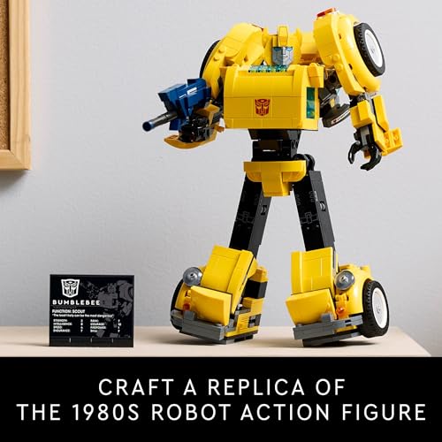 FIGURA DE ACCIÓN LEGO ICONS TRANSFORMERS BUMBLEBEE JUGUETE COLECCIONABLE DE ROBOT PARA ADULTOS SET DE CONSTRUCCIÓN DE MODELO - 3