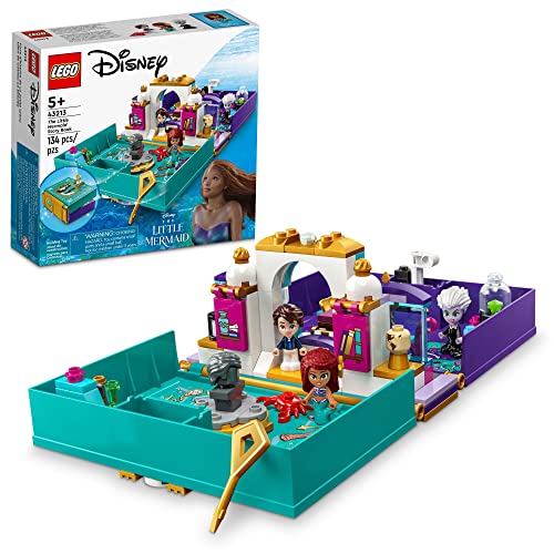 LEGO DISNEY 43213 JUEGO DIVERTIDO DE LIBRO DE CUENTOS DE LA SIRENITA CON ARIEL EL PRÍNCIPE ERIC Y URSULA JUGUETE DE PRINCESA - 1