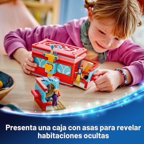 LEGO CAJA DE JOYERÍA DE BLANCANIEVES DE DISNEY, FIGURAS DE MINI MUÑECAS DE BLANCANIEVES Y LA REINA MALVADA, JUGUETE - 7