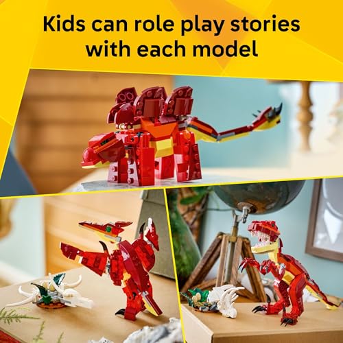 LEGO CREATOR 3 EN 1 JUGUETE DE CONSTRUCCIÓN DE DINOSAURIOS FEROCES PARA NIÑOS Y NIÑAS A PARTIR DE 8 AÑOS REGALO PARA CUMPLEAÑOS - 3