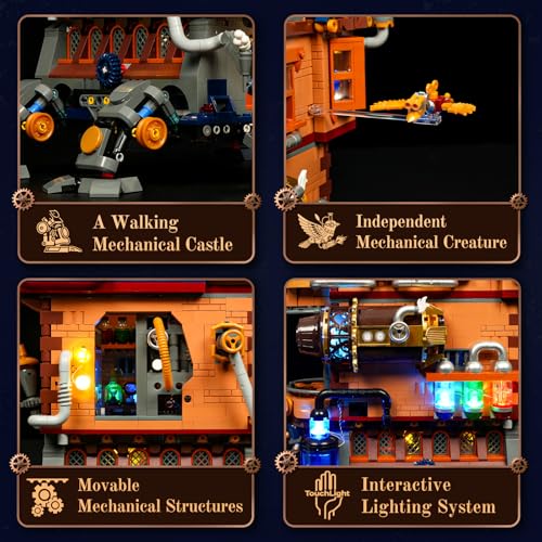 LUMIBRICKS JUEGO DE LADRILLOS DE CONSTRUCCIÓN CON ILUMINACIÓN DEL CASTILLO MÓVIL DEL ALQUIMISTA MECHA 2690 PIEZAS COLECCIÓN - 3