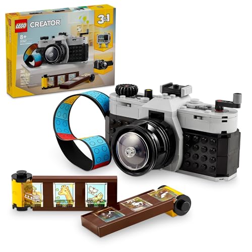 LEGO CREATOR 31147 JUGUETE DE CÁMARA RETRO 3 EN 1 SE TRANSFORMA A UNA CÁMARA DE VIDEO RETRO O A UN TELEVISOR REGALO - 1