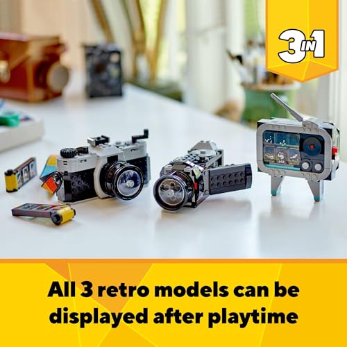 LEGO CREATOR 31147 JUGUETE DE CÁMARA RETRO 3 EN 1 SE TRANSFORMA A UNA CÁMARA DE VIDEO RETRO O A UN TELEVISOR REGALO - 5