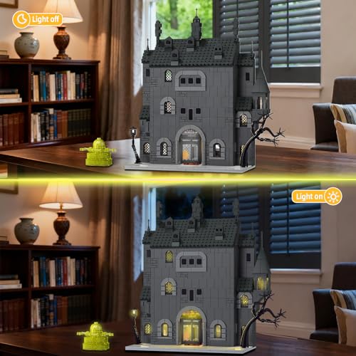 SET DE CONSTRUCCIÓN DE CASA EMBRUJADA CON LUCES JUGUETE DE BLOQUES DE CONSTRUCCIÓN DE MANSIÓN DE HALLOWEEN COMPATIBLE CON LEGO - 3