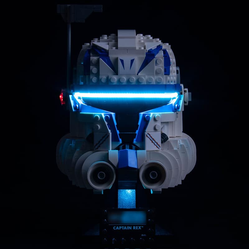 BRICKBLING LUZ LED COMPATIBLE CON EL JUEGO DE CASCO LEGO CAPTAIN REX 75349 SOLO LUCES NUEVA ILUMINACIÓN 2023 COMPATIBLE - 1