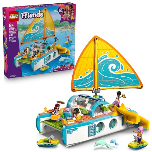 LEGO FRIENDS 42664 JUGUETE DE CONSTRUCCIÓN DE AVENTURA DE VIAJE BARCO DE JUGUETE CON FIGURAS DE DELFINES JUGUETONES Y 4 - 1