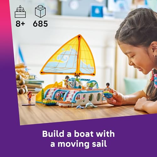 LEGO FRIENDS 42664 JUGUETE DE CONSTRUCCIÓN DE AVENTURA DE VIAJE BARCO DE JUGUETE CON FIGURAS DE DELFINES JUGUETONES Y 4 - 2