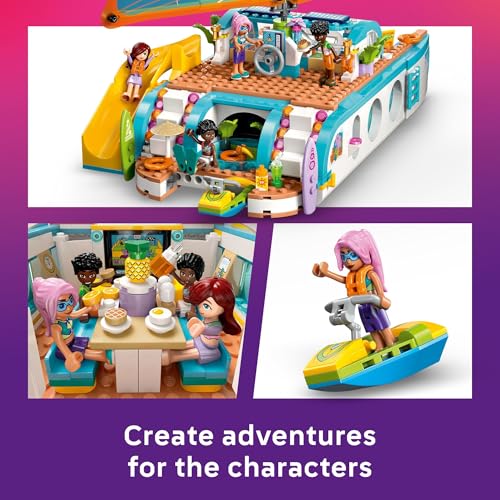 LEGO FRIENDS 42664 JUGUETE DE CONSTRUCCIÓN DE AVENTURA DE VIAJE BARCO DE JUGUETE CON FIGURAS DE DELFINES JUGUETONES Y 4 - 4