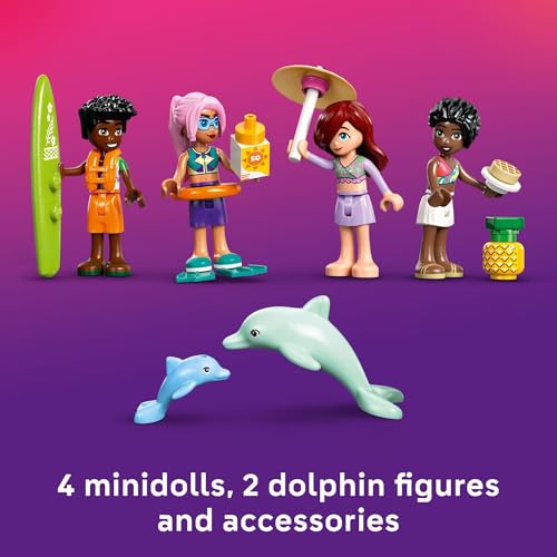 LEGO FRIENDS 42664 JUGUETE DE CONSTRUCCIÓN DE AVENTURA DE VIAJE BARCO DE JUGUETE CON FIGURAS DE DELFINES JUGUETONES Y 4 - 5