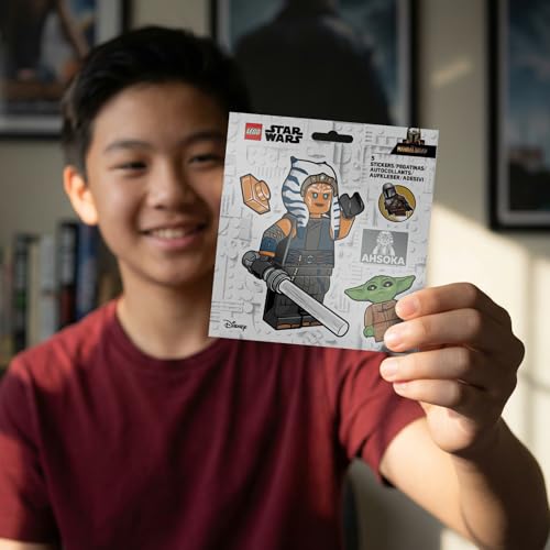 LEGO STAR WARS THE MANDALORIAN STICKER AHSOKA TANO 53767 5 CALCOMANÍAS DE PET TROQUELADAS 1 HOJA PARA BOTELLA DE AGUA LAPTOP - 3