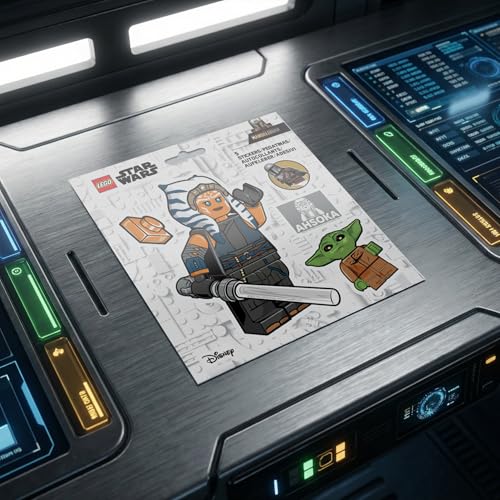 LEGO STAR WARS THE MANDALORIAN STICKER AHSOKA TANO 53767 5 CALCOMANÍAS DE PET TROQUELADAS 1 HOJA PARA BOTELLA DE AGUA LAPTOP - 6