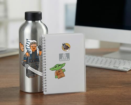 LEGO STAR WARS THE MANDALORIAN STICKER AHSOKA TANO 53767 5 CALCOMANÍAS DE PET TROQUELADAS 1 HOJA PARA BOTELLA DE AGUA LAPTOP - 7