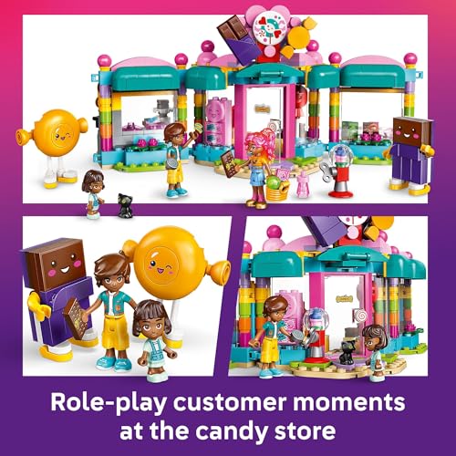 LEGO FRIENDS HEARTLAKE CITY CANDY STORE JUEGO DE CONSTRUCCIÓN DE JUGUETE JUEGO DE SIMULACIÓN PARA NIÑOS NIÑAS Y NIÑOS A PARTIR - 5