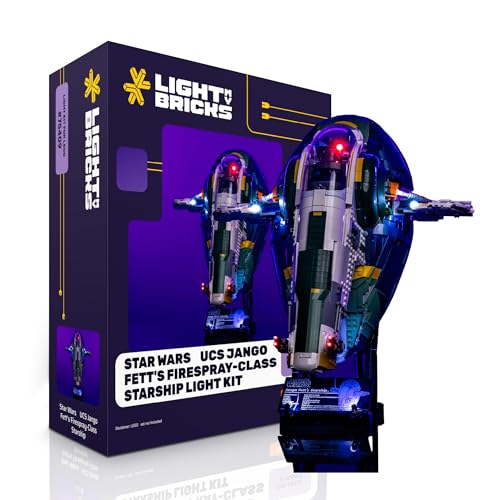 LIGHT MY BRICKS KIT DE LUCES LED PARA LEGO STAR WARS JANGO FETT FIRESPRAY CLASS STARSHIP 75409 ILUMINACIÓN DE PANTALLA - 1