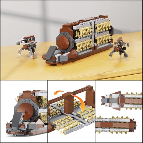 KIT DE CONSTRUCCIÓN DE ATAQUE DE PELOTÓN CLON DEL EJÉRCITO DE BATALLA DE 32 PIEZAS VEHÍCULO PORTADOR DE SOLDADOS DE BATALLA - 6