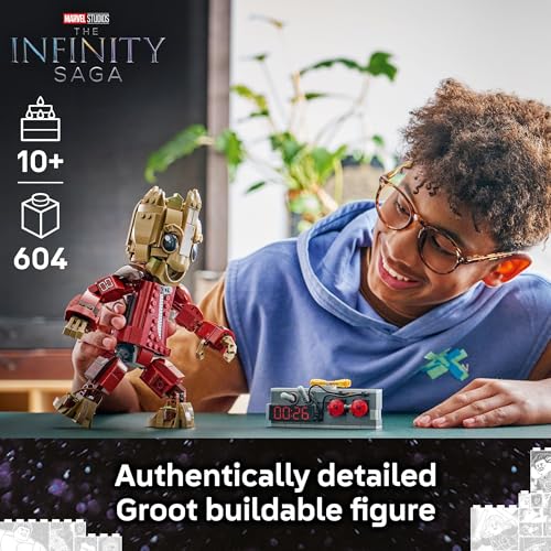 LEGO MARVEL RAVAGER JUMPSUIT GROOT JUEGO DE CONSTRUCCIÓN PARA NIÑOS Y NIÑAS EDADES 10 FIGURA DE MUESTRA Y JUGABILIDAD - 2