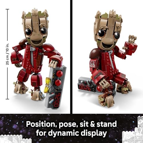 LEGO MARVEL RAVAGER JUMPSUIT GROOT JUEGO DE CONSTRUCCIÓN PARA NIÑOS Y NIÑAS, EDADES 10 - FIGURA DE MUESTRA Y JUGABILIDAD - 7