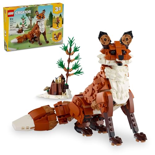 LEGO CREATOR 31154 ANIMALES DEL BOSQUE 3 EN 1 JUGUETES DE CONSTRUCCIÓN PARA NIÑOS NIÑOS Y NIÑAS A PARTIR DE 9 AÑOS CON 3 - 1