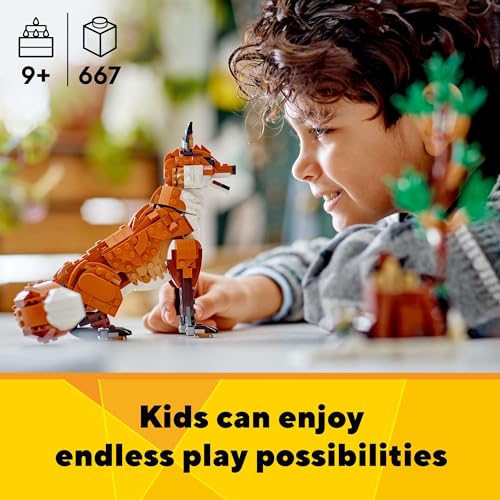 LEGO CREATOR 31154 ANIMALES DEL BOSQUE 3 EN 1 JUGUETES DE CONSTRUCCIÓN PARA NIÑOS NIÑOS Y NIÑAS A PARTIR DE 9 AÑOS CON 3 - 3