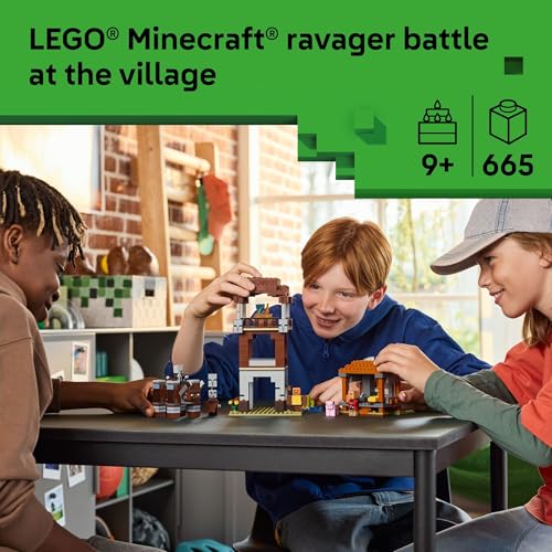 LEGO MINECRAFT THE PILLAGER OUTPOST AND RAVAGER BLOQUES DE CONSTRUCCIÓN DE VIDEOJUEGOS PARA NIÑOS NIÑOS Y NIÑAS A PARTIR - 2