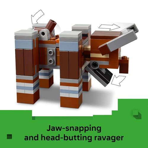 LEGO MINECRAFT THE PILLAGER OUTPOST AND RAVAGER BLOQUES DE CONSTRUCCIÓN DE VIDEOJUEGOS PARA NIÑOS NIÑOS Y NIÑAS A PARTIR - 3