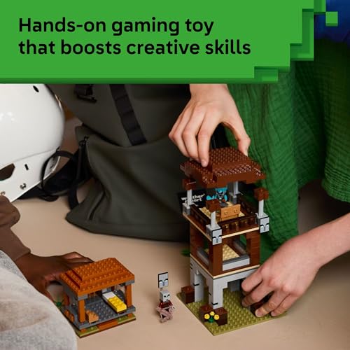 LEGO MINECRAFT THE PILLAGER OUTPOST AND RAVAGER BLOQUES DE CONSTRUCCIÓN DE VIDEOJUEGOS PARA NIÑOS NIÑOS Y NIÑAS A PARTIR - 4