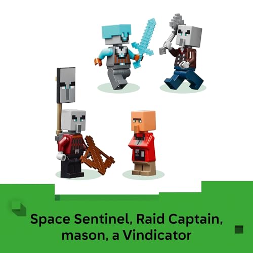 LEGO MINECRAFT THE PILLAGER OUTPOST AND RAVAGER BLOQUES DE CONSTRUCCIÓN DE VIDEOJUEGOS PARA NIÑOS NIÑOS Y NIÑAS A PARTIR - 5