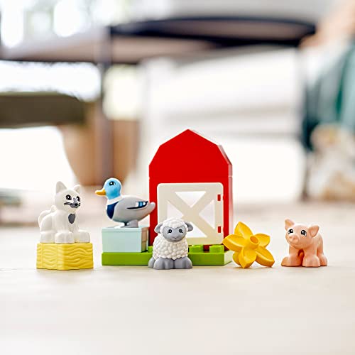LEGO DUPLO TOWN FARM ANIMAL CARE 10949 JUGUETE PARA NIÑOS PEQUEÑOS NIÑAS Y NIÑOS DE 2 AÑOS MÁS CON FIGURAS DE PATO CERDO OVEJA - 4