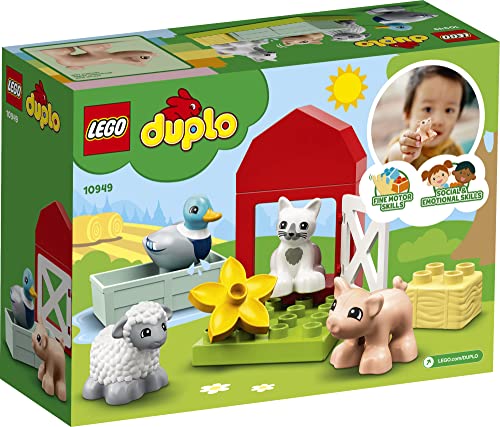 LEGO DUPLO TOWN FARM ANIMAL CARE 10949 JUGUETE PARA NIÑOS PEQUEÑOS NIÑAS Y NIÑOS DE 2 AÑOS MÁS CON FIGURAS DE PATO CERDO OVEJA - 6