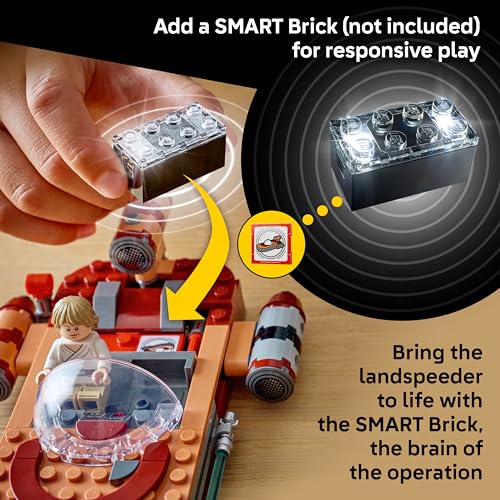 LEGO STAR WARS SMART PLAY LUKES LANDSPEEDER JUGUETE DE CONSTRUCCIÓN PARA JUEGO DE ACCIÓN SET COMPATIBLE CON UNA ETIQUETA - 6