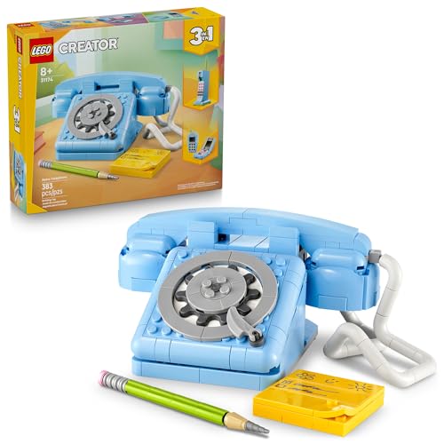 LEGO CREATOR 31174 TELÉFONO RETRO 3 EN 1 PARA NIÑOS DECORACIÓN DEL HOGAR PARA DORMITORIO O HABITACIÓN DE LOS NIÑOS JUGUETE - 1