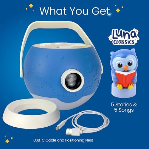 PROYECTOR DE LIBROS PARA NIÑOS 5 CUENTOS DE LECTURA EN VOZ ALTA 5 CANCIONES LUZ NOCTURNA Y MÚSICA RELAJANTE DE ENSUEÑO PROYECTOR - 3