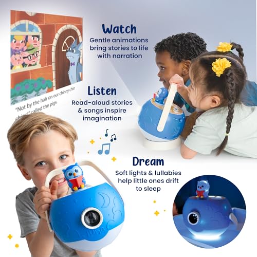 PROYECTOR DE LIBROS PARA NIÑOS 5 CUENTOS DE LECTURA EN VOZ ALTA 5 CANCIONES LUZ NOCTURNA Y MÚSICA RELAJANTE DE ENSUEÑO PROYECTOR - 6