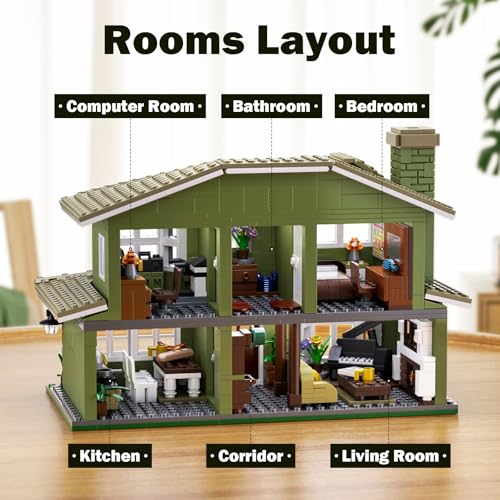 JUEGO DE CONSTRUCCIÓN DE CASA MODERNA COMEDIA FAMILIAR CÁLIDA DE SITCOMS DE TV JUEGO DE CONSTRUCCIÓN DE LA CASA DE LOS DUNPHY - 2