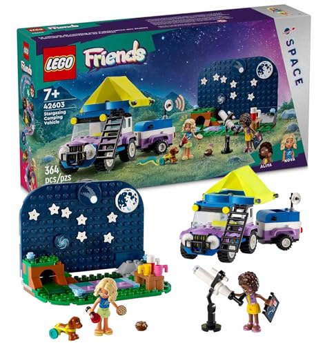 VEHÍCULO DE AVENTURA DE ACAMPADA Y OBSERVACIÓN DE ESTRELLAS LEGO FRIENDS INCLUYE 2 MINI MUÑECAS REMOLQUE DE CAMPING JUGUETES - 1