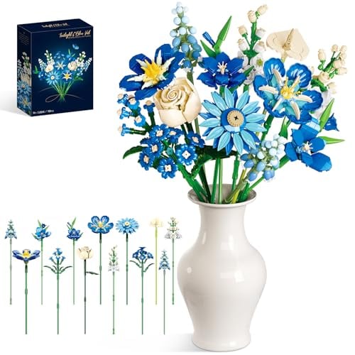 JUEGO DE CONSTRUCCIÓN DE RAMO DE FLORES COMPATIBLE CON FLORES DE LEGO 16 FLORES ARTIFICIALES BLOQUES DE CONSTRUCCIÓN DECORACIÓN - 1