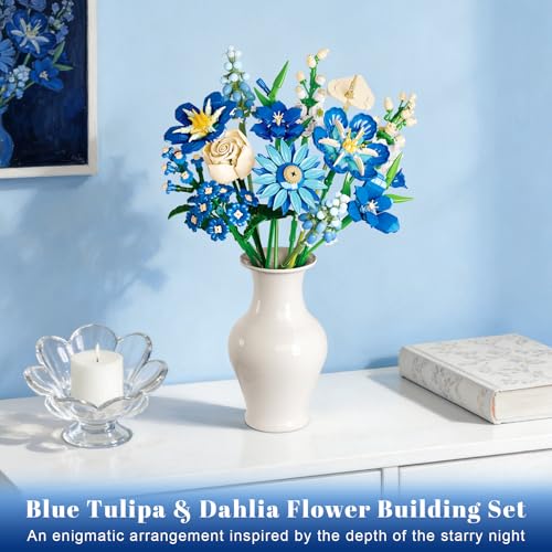 JUEGO DE CONSTRUCCIÓN DE RAMO DE FLORES COMPATIBLE CON FLORES DE LEGO 16 FLORES ARTIFICIALES BLOQUES DE CONSTRUCCIÓN DECORACIÓN - 2