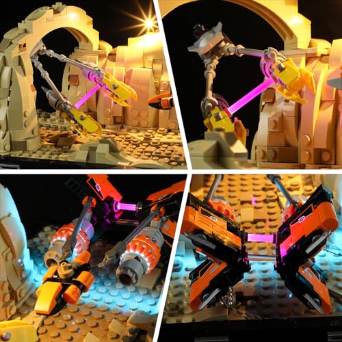 BRIKSMAX KIT DE ILUMINACIÓN LED PARA LEGO75380 MOS ESPA PODRACE DIORAMA COMPATIBLE CON LEGO STAR WARS BUILDING SET NO INCLUYE - 3