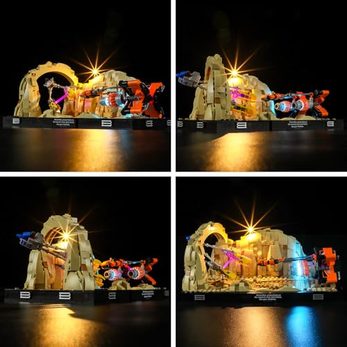 BRIKSMAX KIT DE ILUMINACIÓN LED PARA LEGO75380 MOS ESPA PODRACE DIORAMA COMPATIBLE CON LEGO STAR WARS BUILDING SET NO INCLUYE - 4