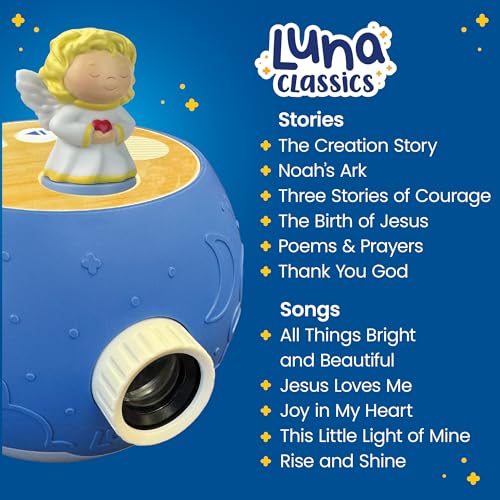 PROYECTOR DE LIBROS PARA NIÑOS 6 BIBLIAS 5 CUENTOS CLÁSICOS DE LECTURA EN VOZ ALTA 10 CANCIONES LUZ NOCTURNA MÚSICA TRANQUILA - 4
