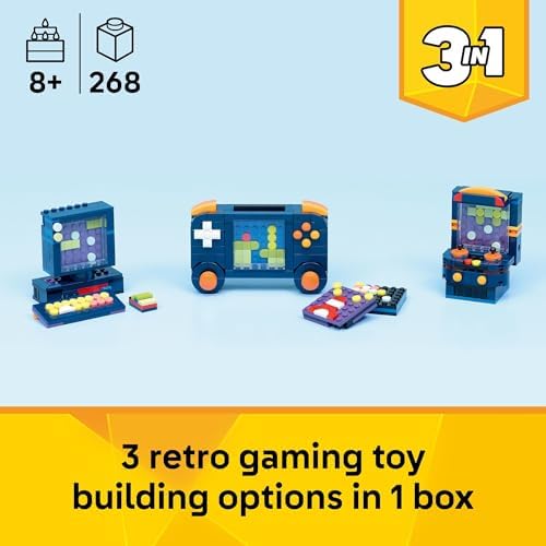 LEGO CREATOR 3 EN 1 JUEGO DE CONSTRUCCIÓN DE CONSOLA DE JUEGOS RETRO PARA NIÑOS Y NIÑAS - LOS NIÑOS CONSTRUYA UNA CONSOLA, - 7