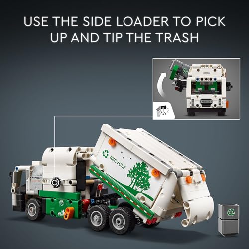 LEGO TECHNIC MACK LR CAMIÓN DE BASURA ELÉCTRICO DE JUGUETE CAMIÓN CONSTRUIBLE PARA NIÑOS PARA JUEGO DE SIMULACIÓN GRAN REGALO - 3